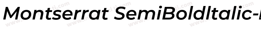 Montserrat SemiBoldltalic字体转换